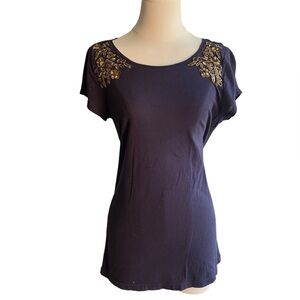 ***SOLD***LOFT Ann Taylor Navy Top Size Medium